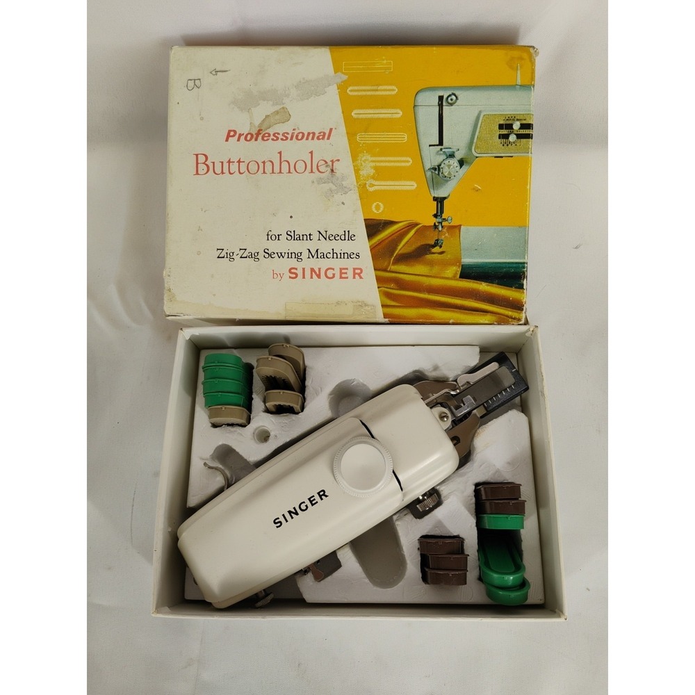 SINGER Professional‎ Buttonholer Attachment 17 Cams 161829 Slant Needle Zig Zag